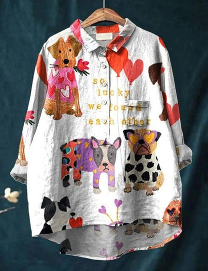 Summer - Women's Playful Print Blouse (Plus Size Available) - photo 4