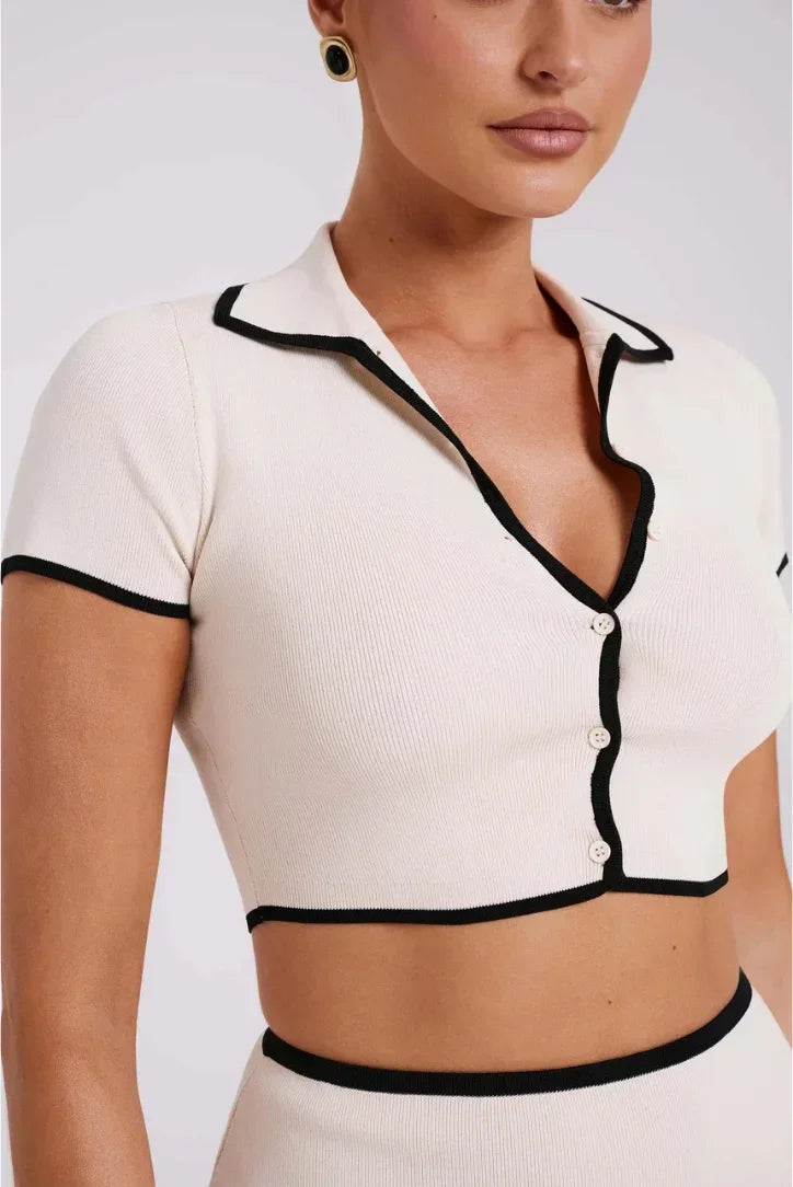 Rosalyn - Women's Knitted Mini Sweater - photo 3