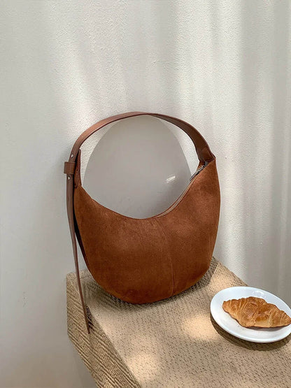 Wendy - Women's Halfmoon Faux Suede Bag - photo 3