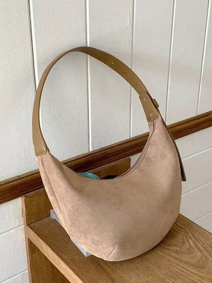 Wendy - Women's Halfmoon Faux Suede Bag - photo 8
