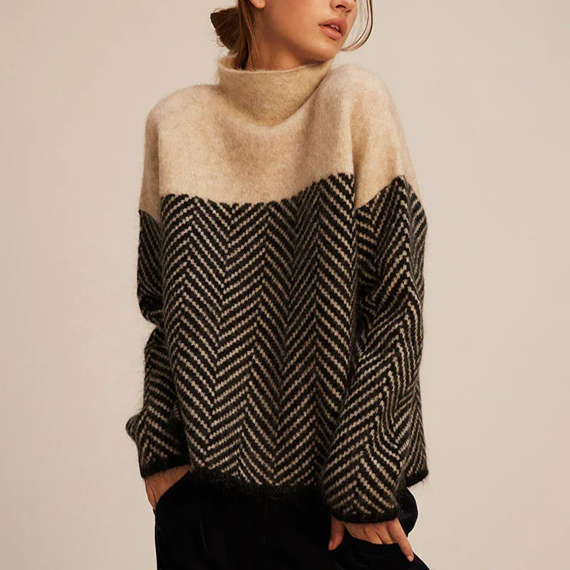 Mireille - Women's Contrast Sweater - photo 1