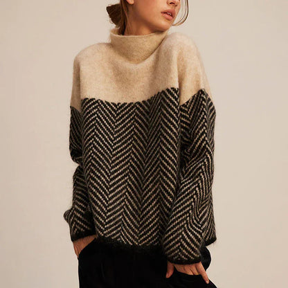 Mireille - Women's Contrast Sweater - photo 1