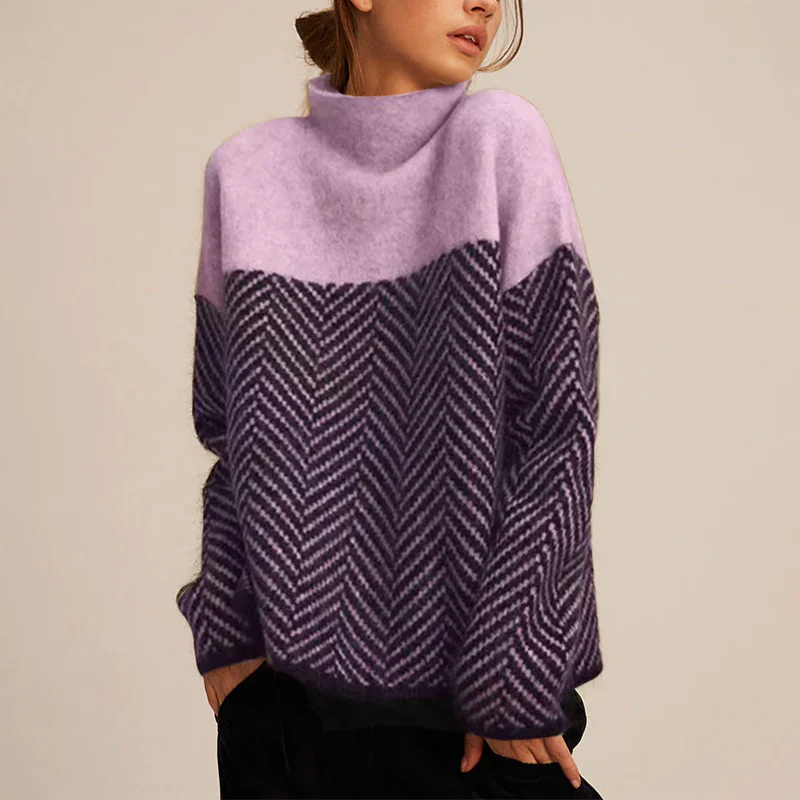 Mireille - Women's Contrast Sweater - photo 5