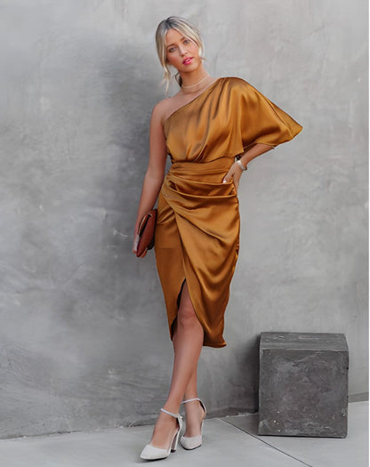 Tove - Women's Draped Midi Dress - photo 5