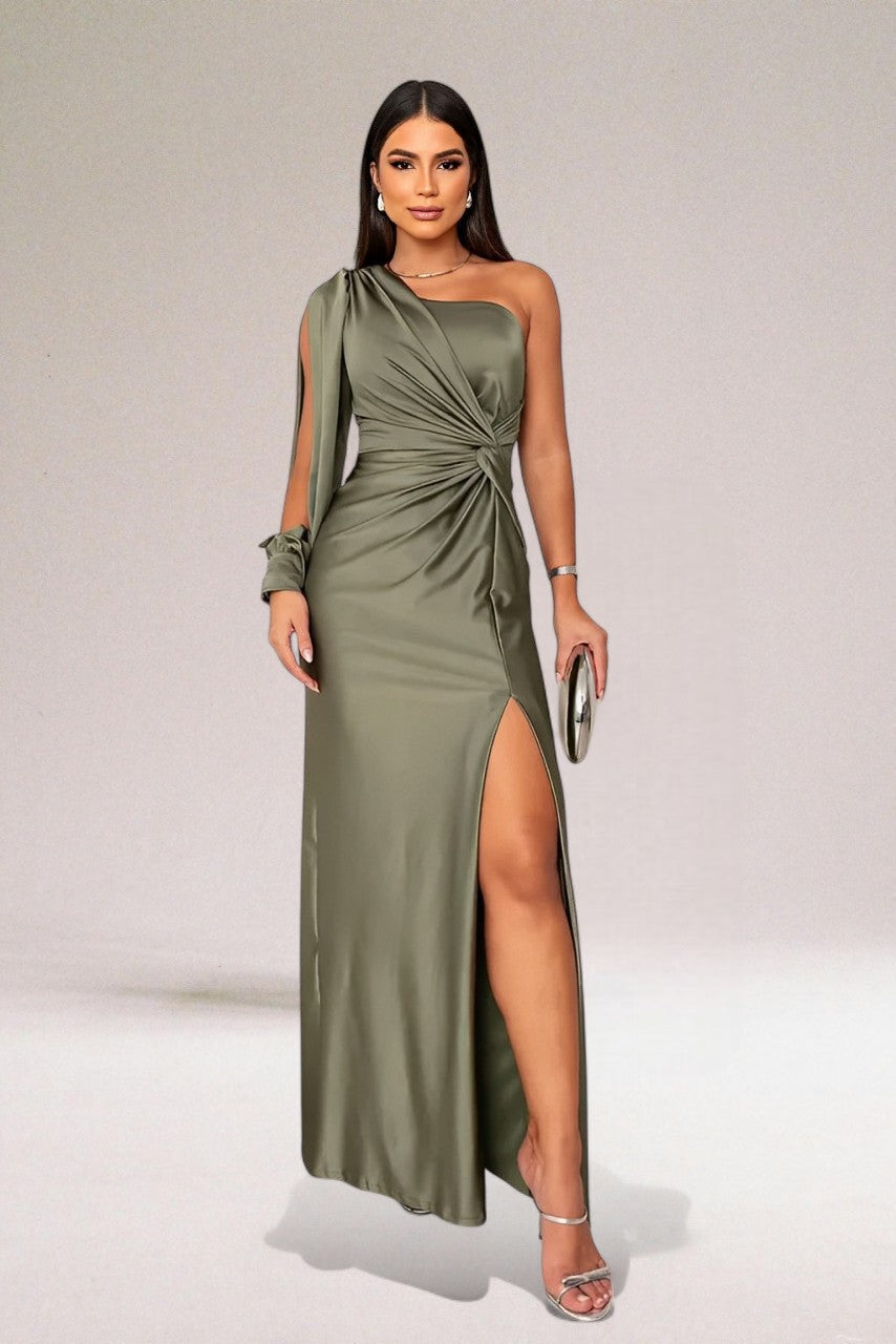 Lavinia - Women's Satin One-Shoulder Sweater - photo 4