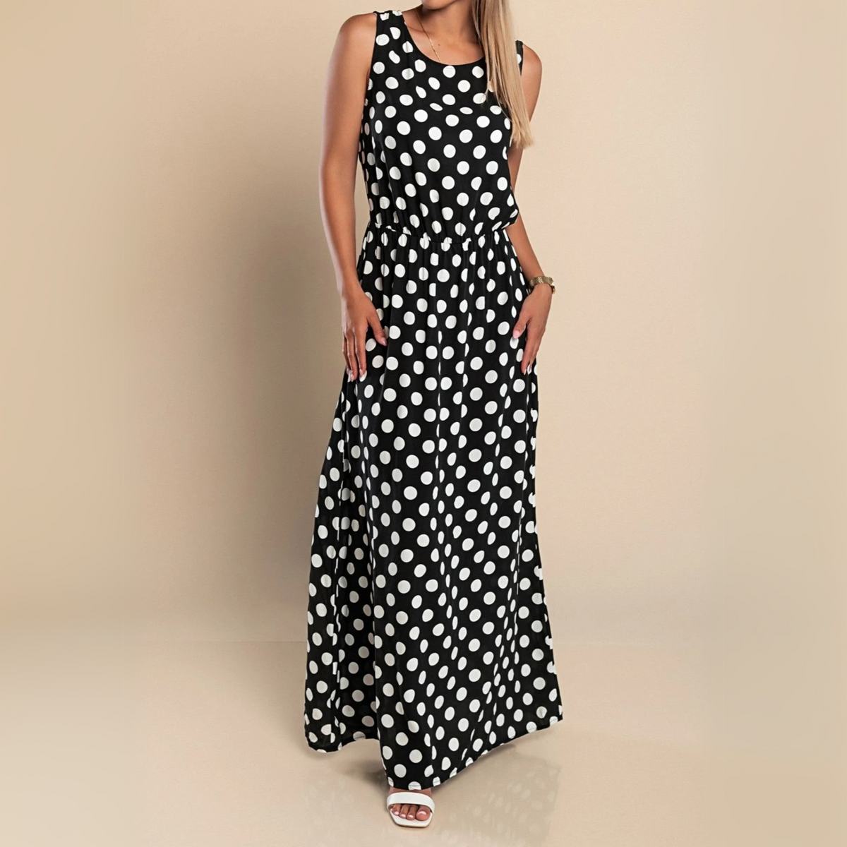 Lorelei - Women's Maxi Polka Dress - photo 2