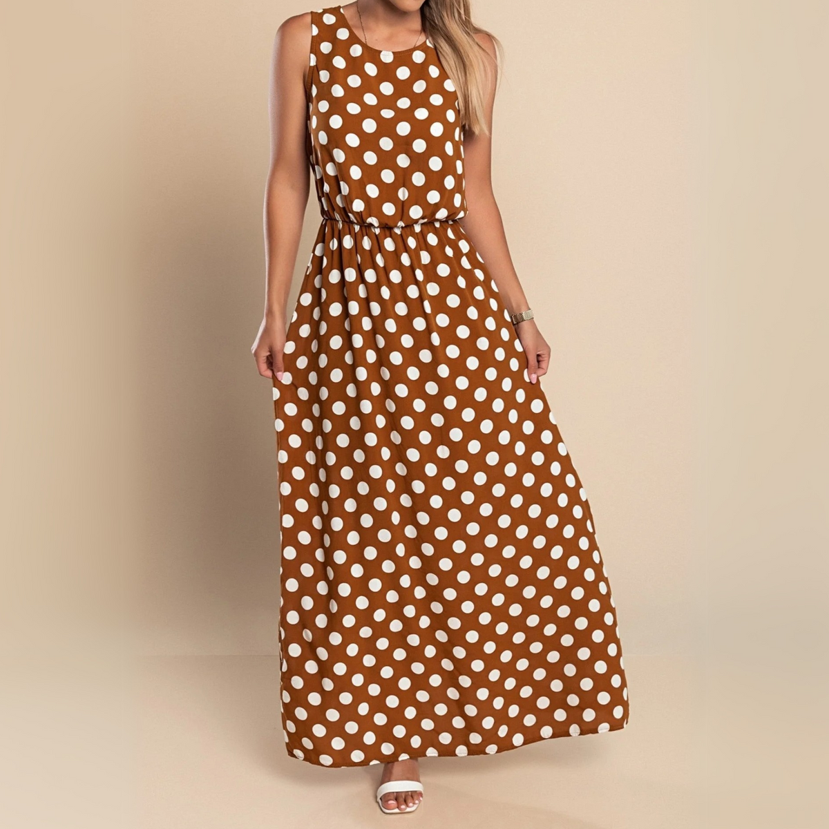 Lorelei - Women's Maxi Polka Dress - photo 4