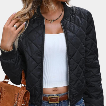 Eulalie - Women's Quilted Bomber Coat - photo 2