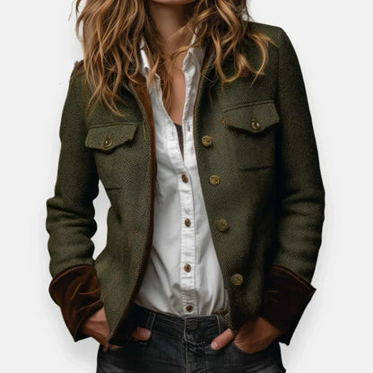 Verity - Women's Tweed Contrast Blazer - photo 2