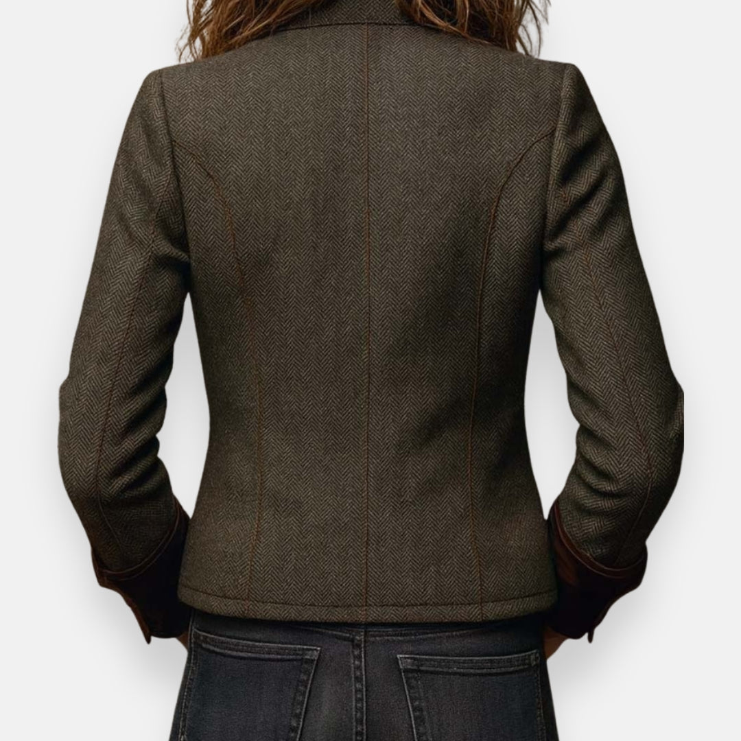 Verity - Women's Tweed Contrast Blazer - photo 5