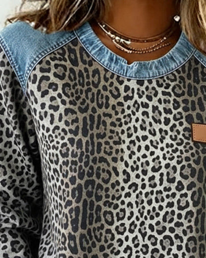 Bronte - Women's Leopard Patchwork Sweater - photo 5