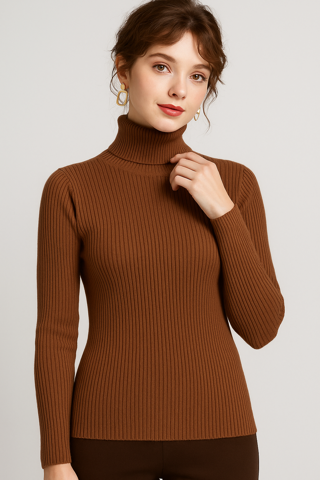 Ingrid - Women's Slim-Fit Ribbed Sweater - photo 9
