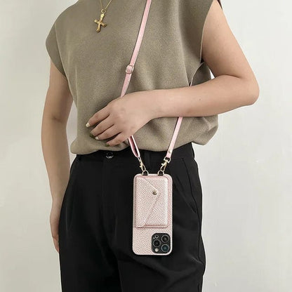 Marit - Custodia da donna per telefono con cordino a tracolla