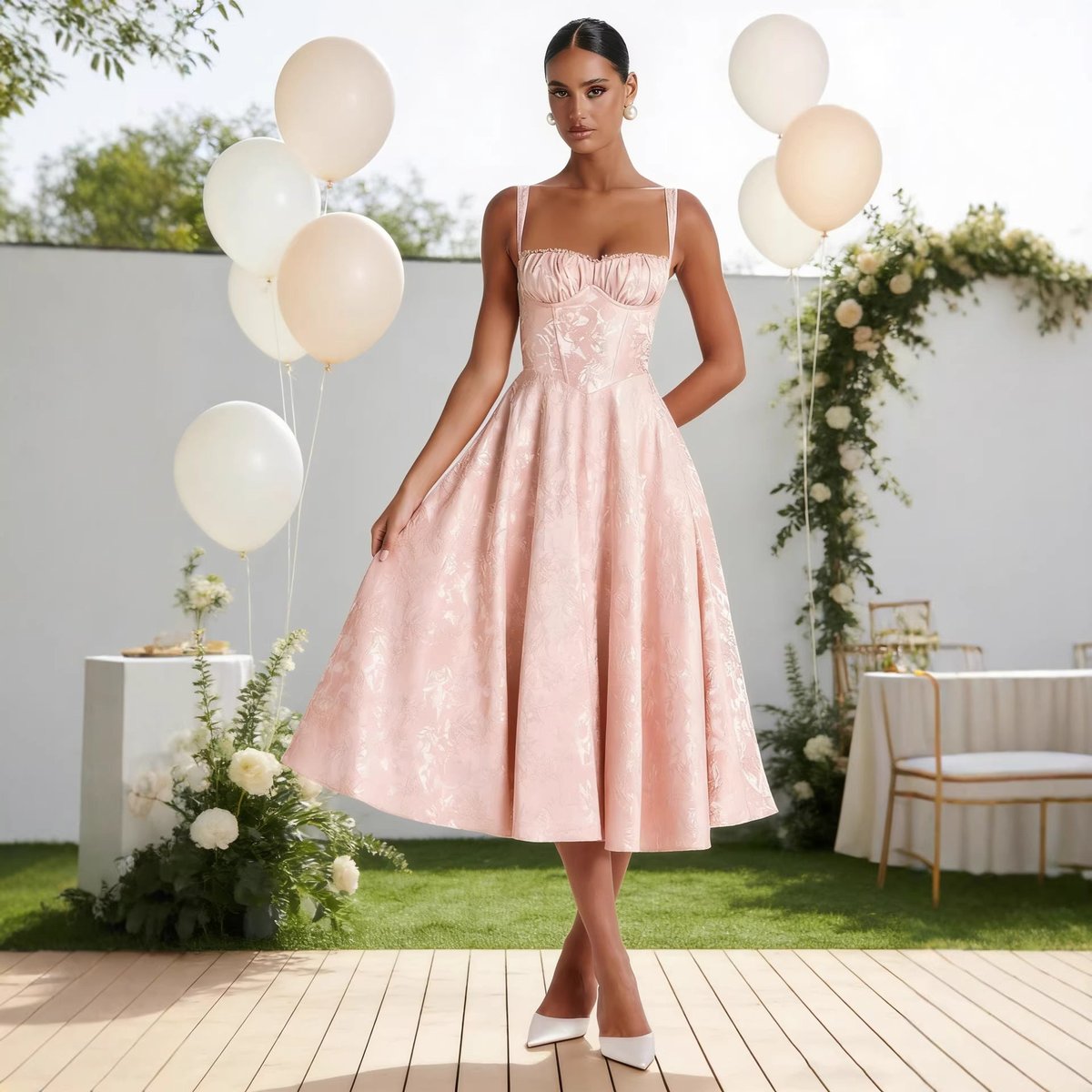 Liora - Women's Ruched Bodice Dress - photo 5
