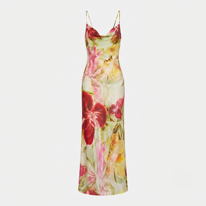 Frida - Women's Floral Cowl Dress - photo 2