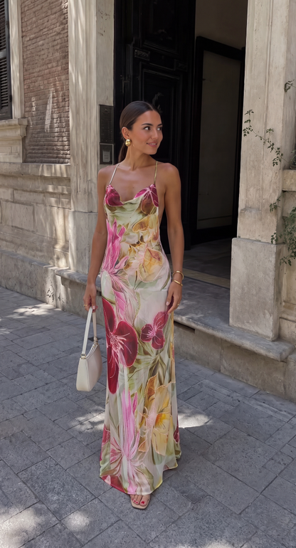 Frida - Women's Floral Cowl Dress - photo 3