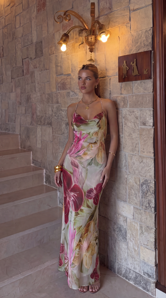Frida - Women's Floral Cowl Dress - photo 5