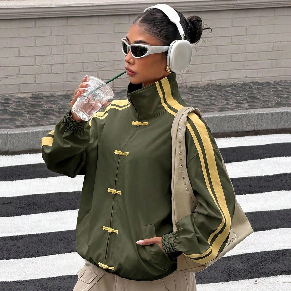 Florentine - Women's Relaxed Stripe Jacket - photo 6