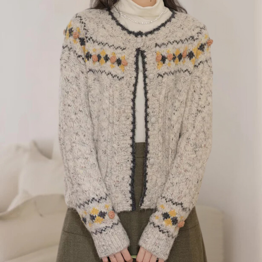 Abigail - Women's Nordic Knit Cardigan Cosy Pattern for Warmth and Style - photo 1