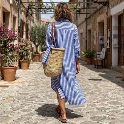 Clarisse - Women's Striped Midi Dress - photo 5