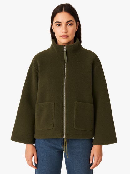 Eulalie - Women's Oversized Sherpa Jacket