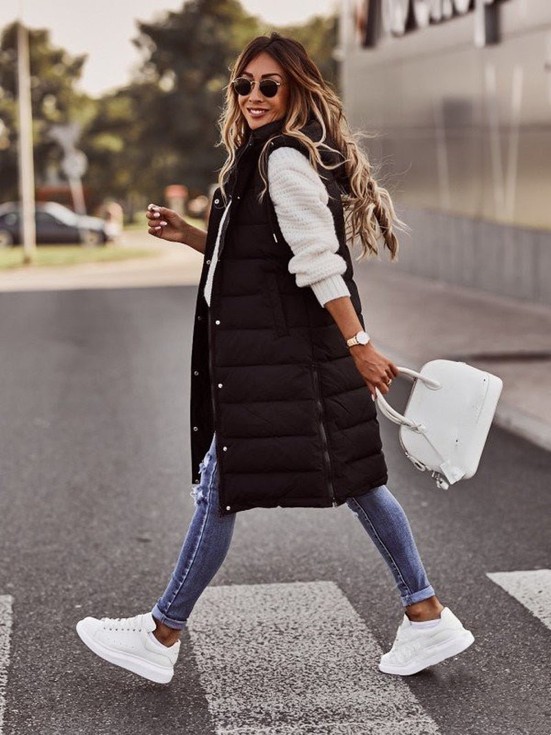 Kerensa - Women's Hooded Puffer Vest - photo 3