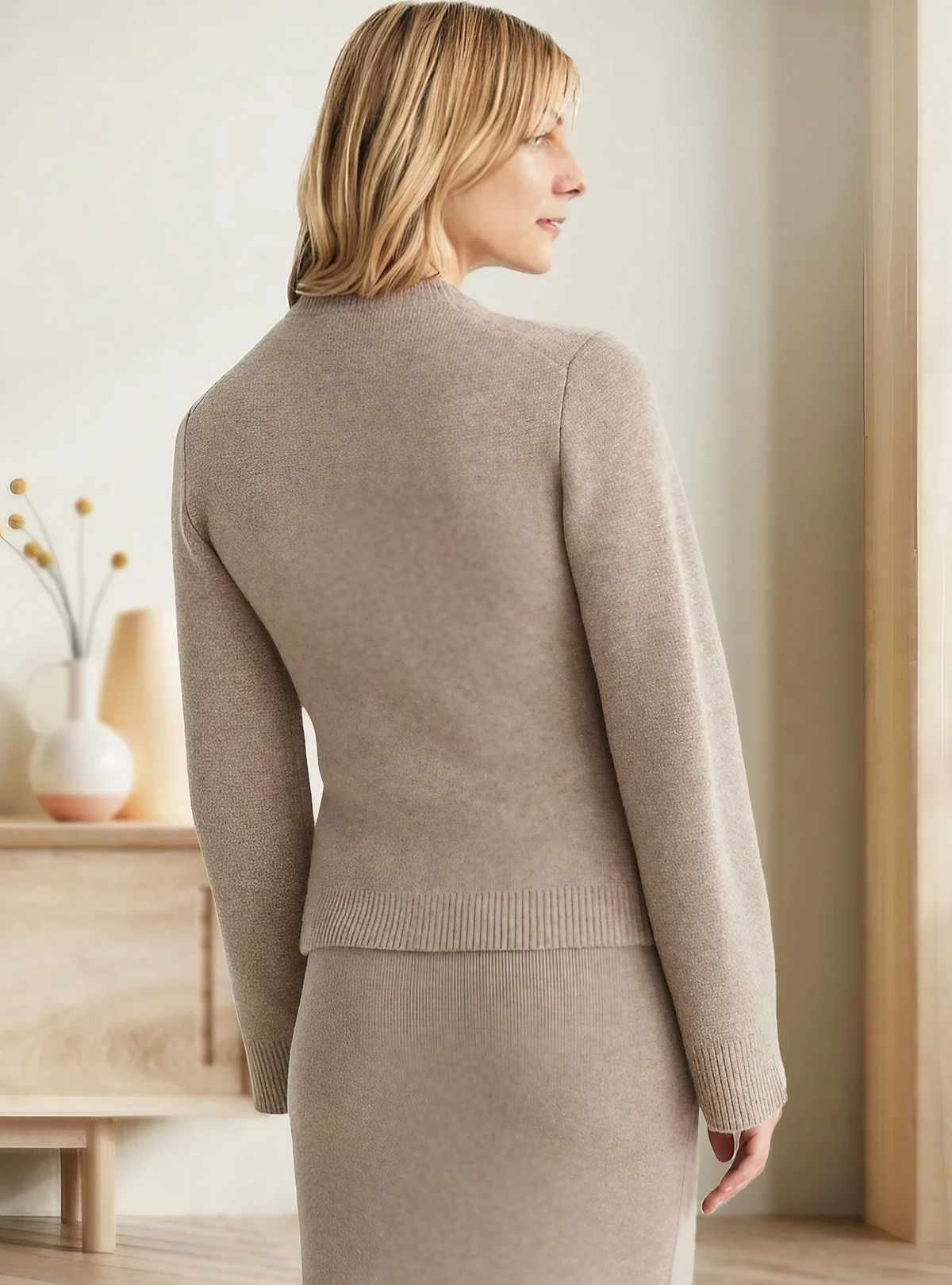 Edith - Women's Knit Balloon Sweater - photo 5