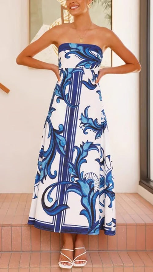Coraline - Women's Maxi Strapless Dress - photo 4