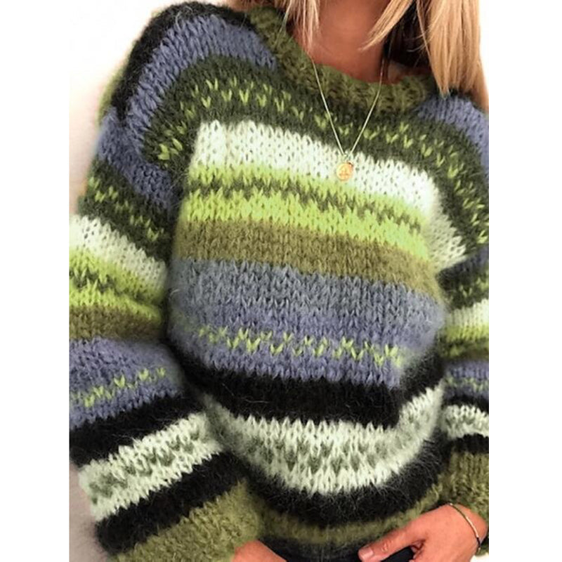 Magdalena - Women's Long Striped Sweater - photo 3