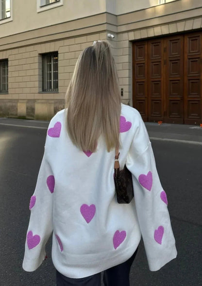 Anouk - Women's Heart Knit Sweater - photo 10