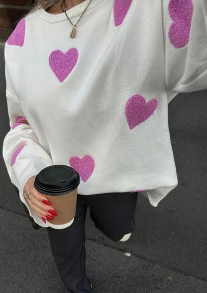 Anouk - Women's Heart Knit Sweater - photo 11