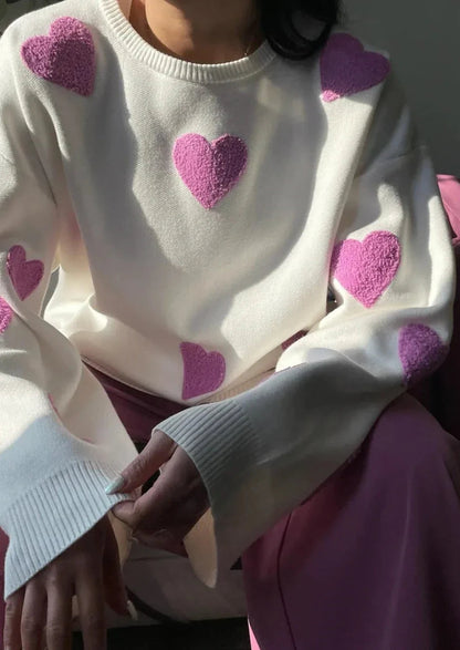Anouk - Women's Heart Knit Sweater - photo 12
