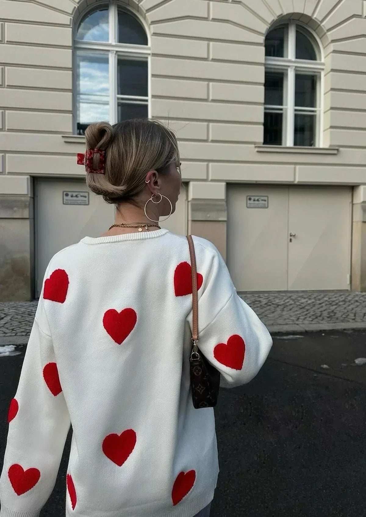 Anouk - Women's Heart Knit Sweater - photo 4