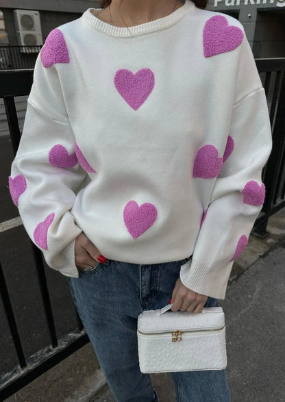 Anouk - Women's Heart Knit Sweater - photo 9
