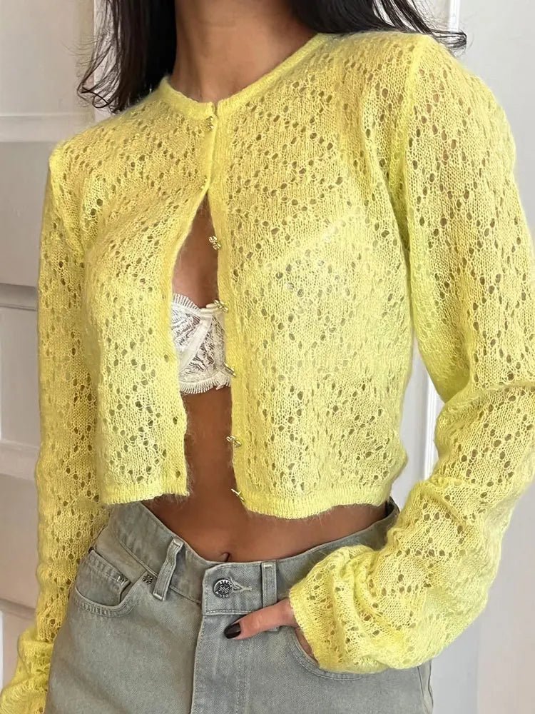 Linnea - Women's Pointelle Knit Sweater - photo 2