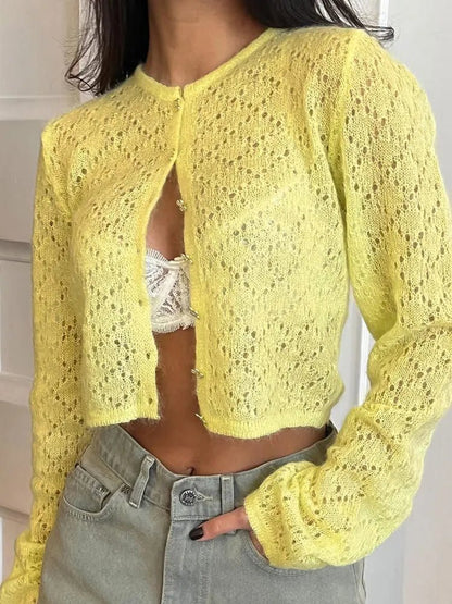 Linnea - Women's Pointelle Knit Sweater - photo 2
