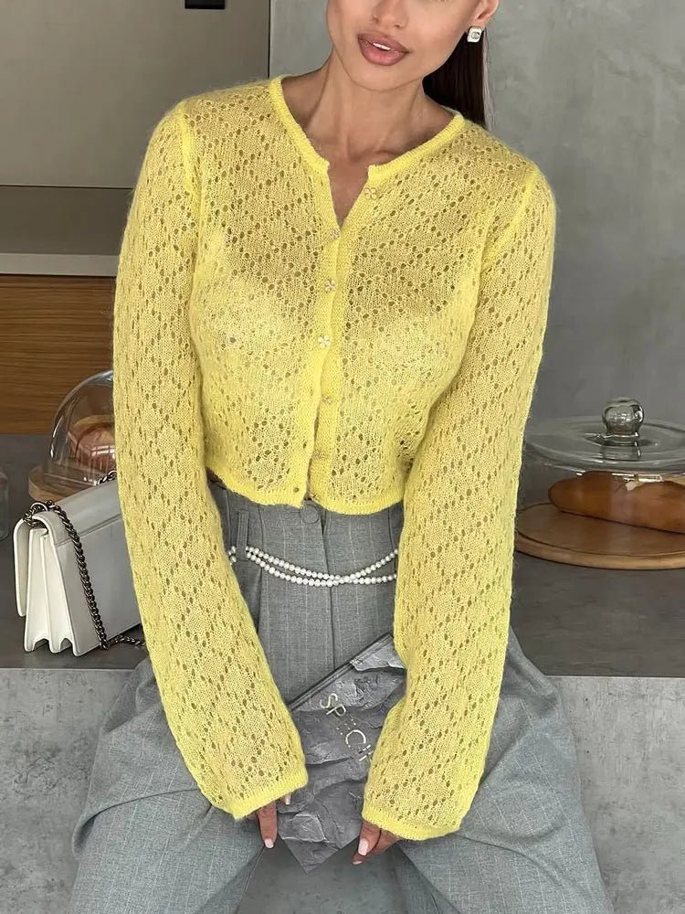 Linnea - Women's Pointelle Knit Sweater - photo 5