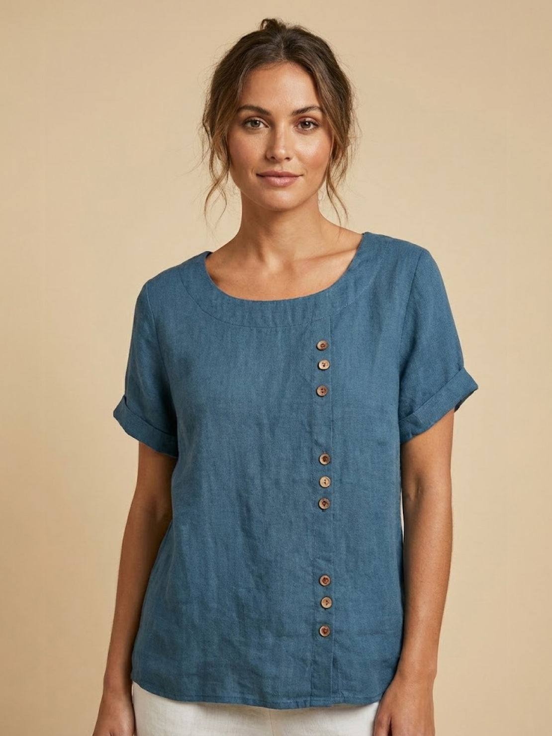 Bexley - Women's Linen Round Blouse - photo 6