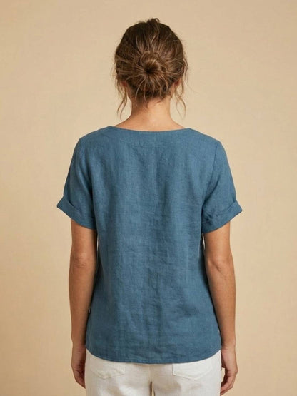 Bexley - Women's Linen Round Blouse - photo 7