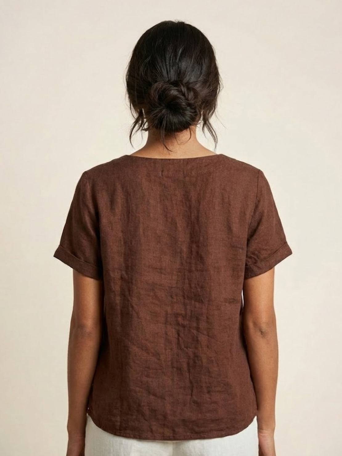 Bexley - Women's Linen Round Blouse - photo 13