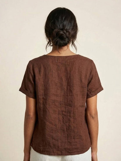 Bexley - Women's Linen Round Blouse - photo 13