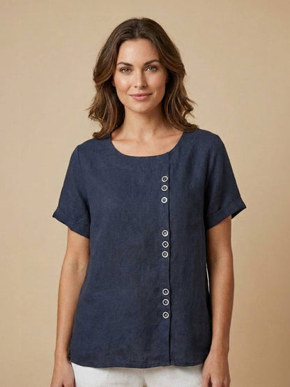 Bexley - Women's Linen Round Blouse - photo 16
