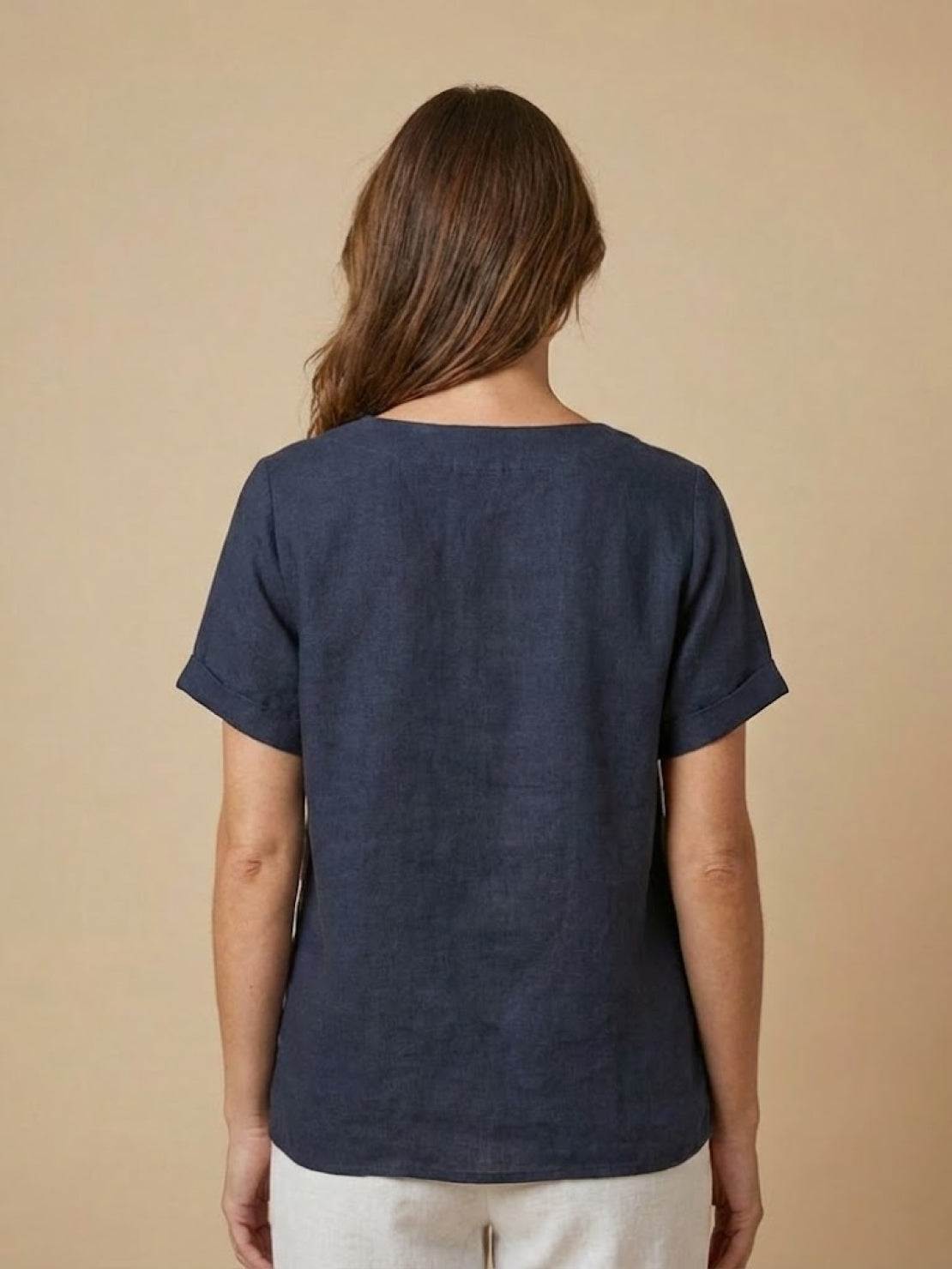 Bexley - Women's Linen Round Blouse - photo 18
