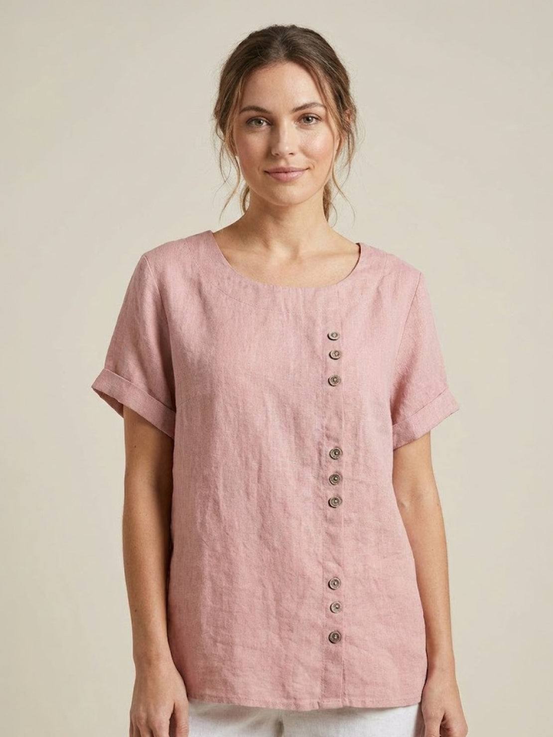 Bexley - Women's Linen Round Blouse - photo 21