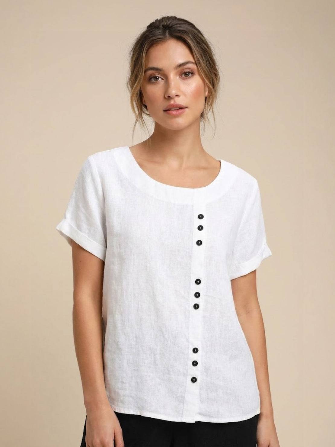 Bexley - Women's Linen Round Blouse - photo 26