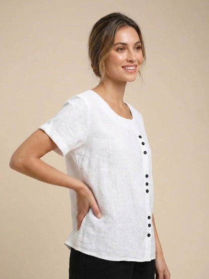 Bexley - Women's Linen Round Blouse - photo 27