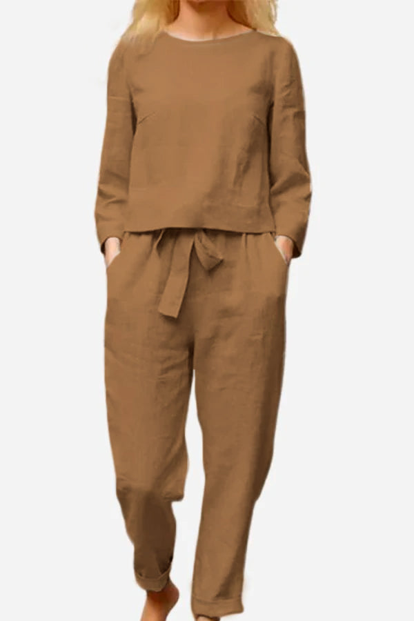 Faye - Women's Linen Vintage-Inspired Set