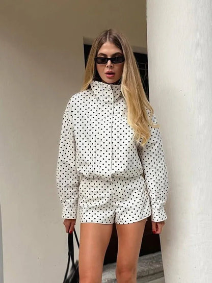 Eliane - Women's Relaxed Polka Jacket - photo 1