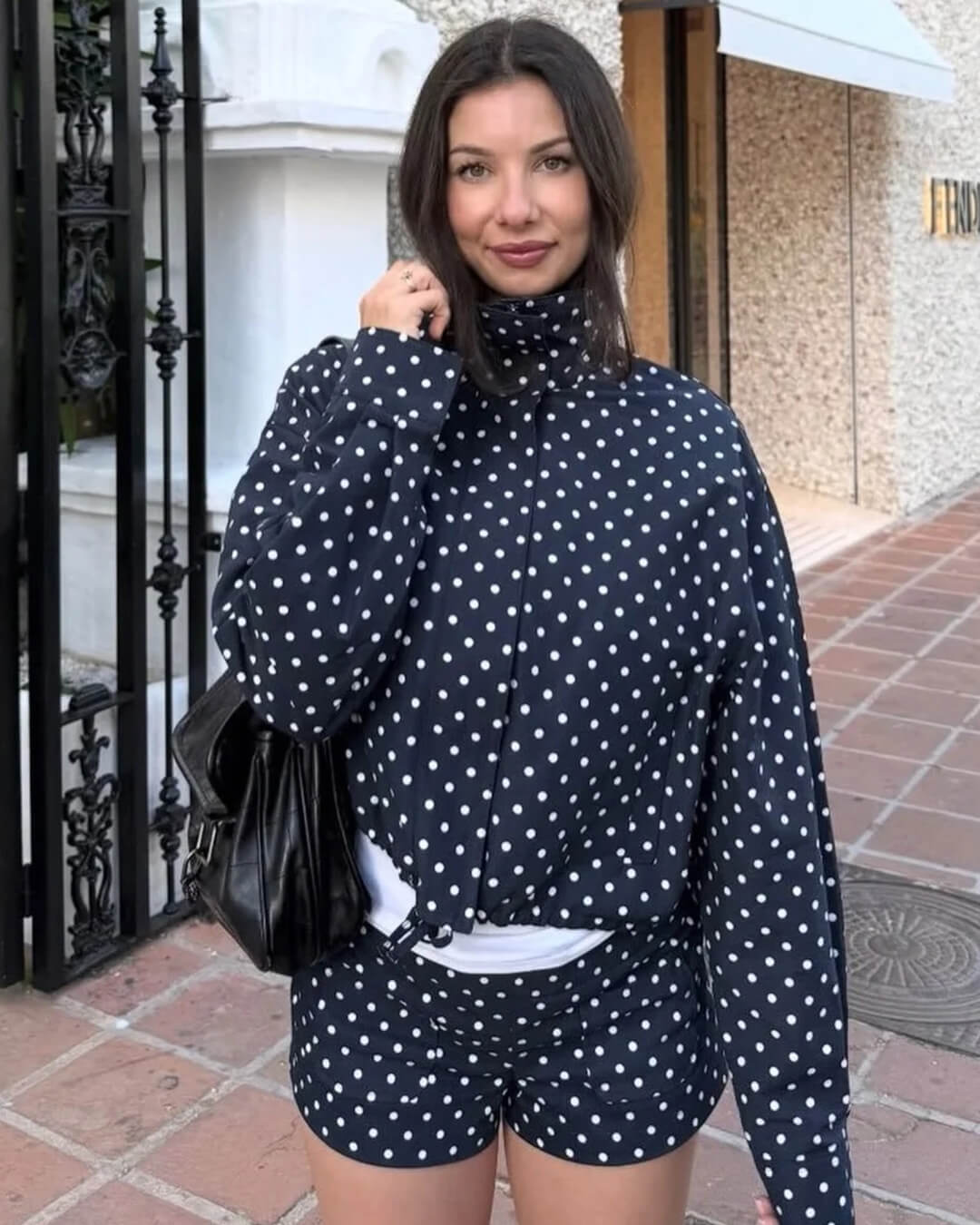 Eliane - Women's Relaxed Polka Jacket - photo 2