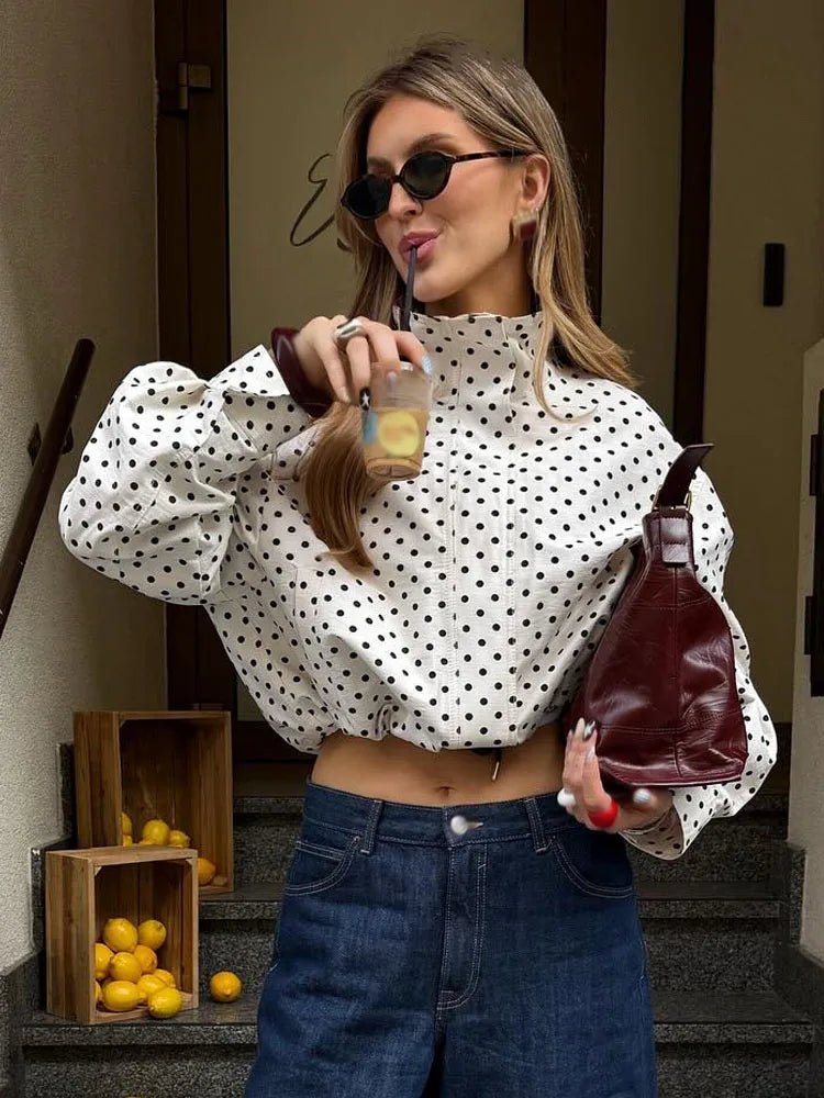 Eliane - Women's Relaxed Polka Jacket - photo 4